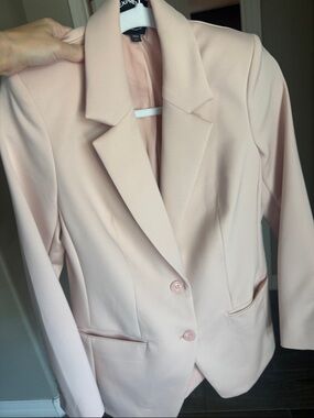 Express Light Blush Pink Tailored Blazer